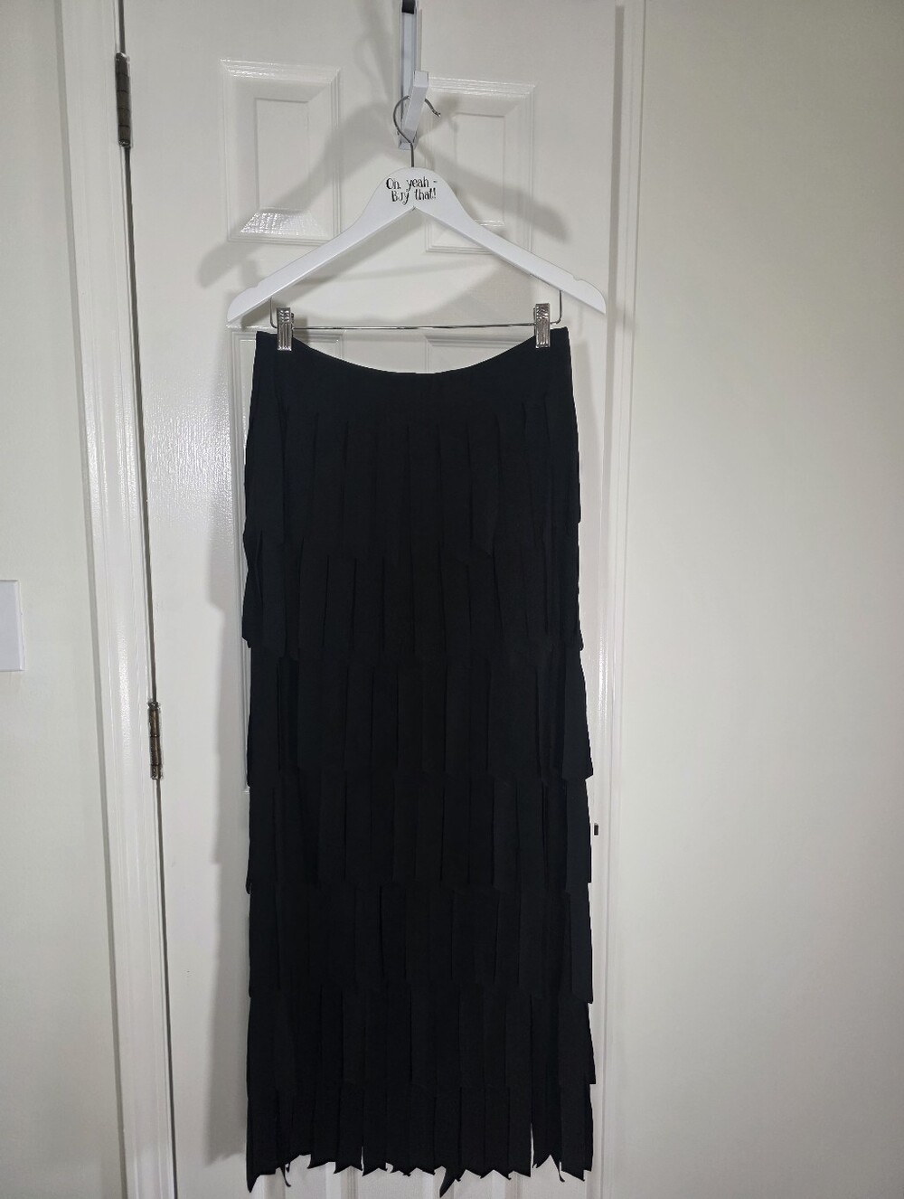 PRISTINE Samuel Dong Carwash Skirt Black Size Medium *Can Be Worn As Dress